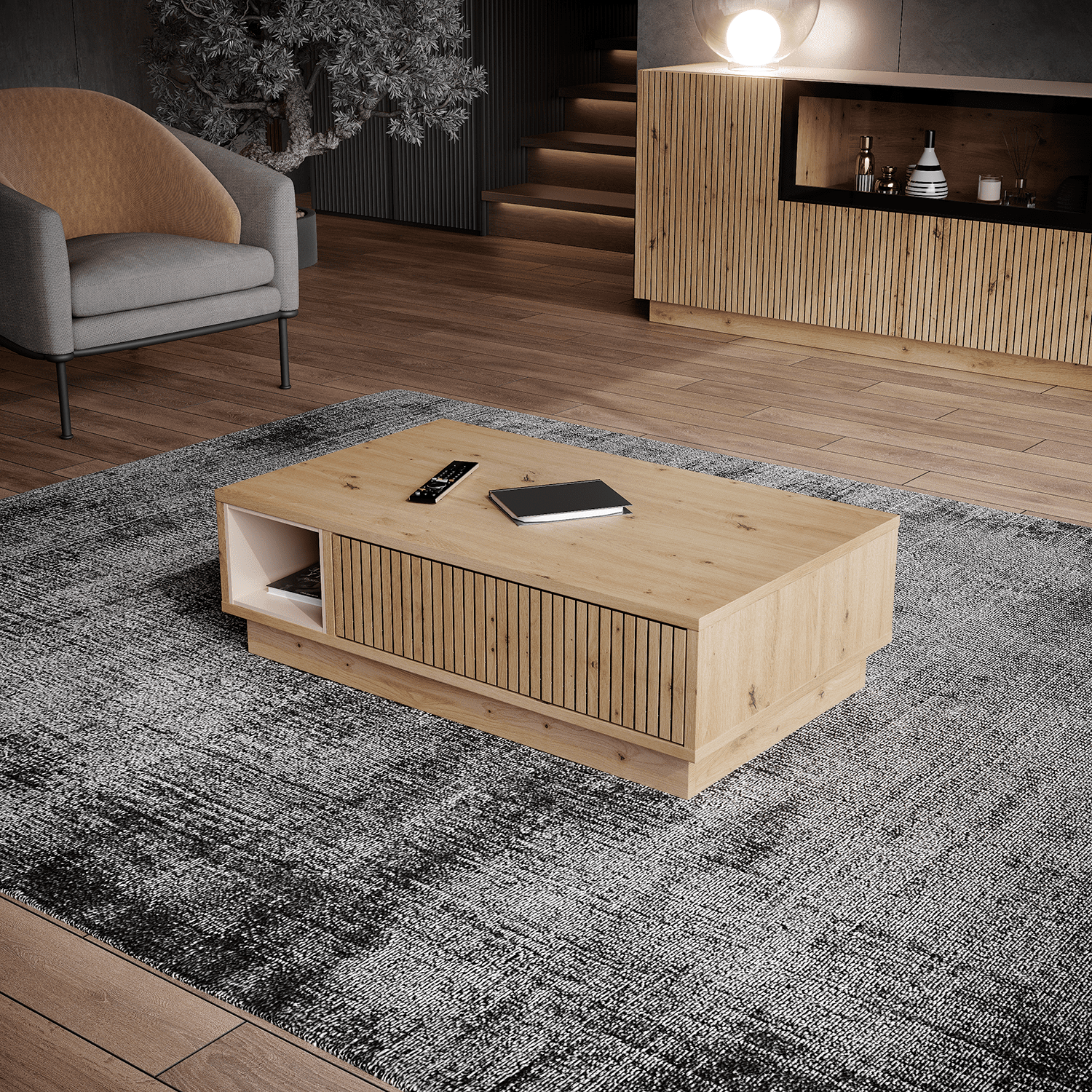 MESA DE CENTRO C/GAVETA