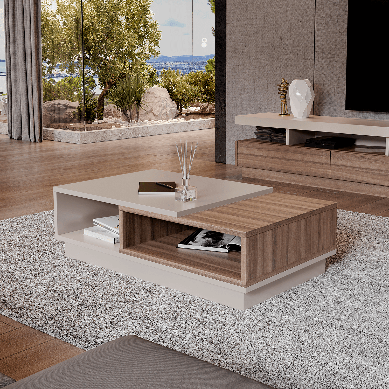 MESA DE CENTRO SOBREPOSTO AQ